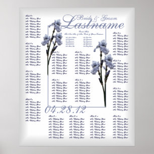 Blue Iris Wedding Guest Seating Chart