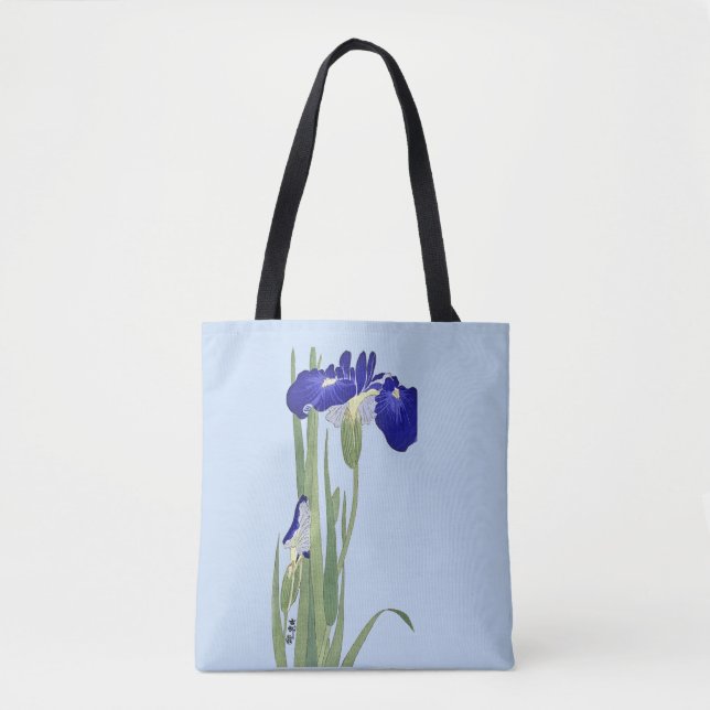 Blue Irises by Ohara Koson Tote Bag (Front)