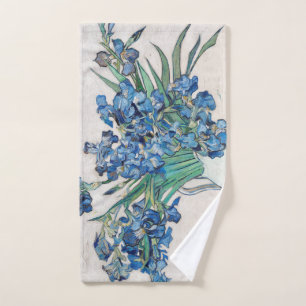Blue Irises by Vincent Van Gogh Fine Art Hand Towel