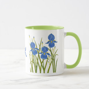 Blue Irises Combo Mug