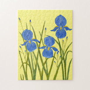 Blue Irises Jigsaw Puzzle
