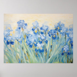 Blue Irises  Poster