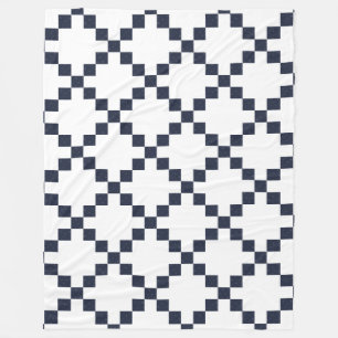 Blue Irish Wedding Chain Quilt Blanket