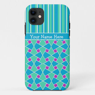 Blue Islamic Pattern and Stripes iPhone 5/5s Case