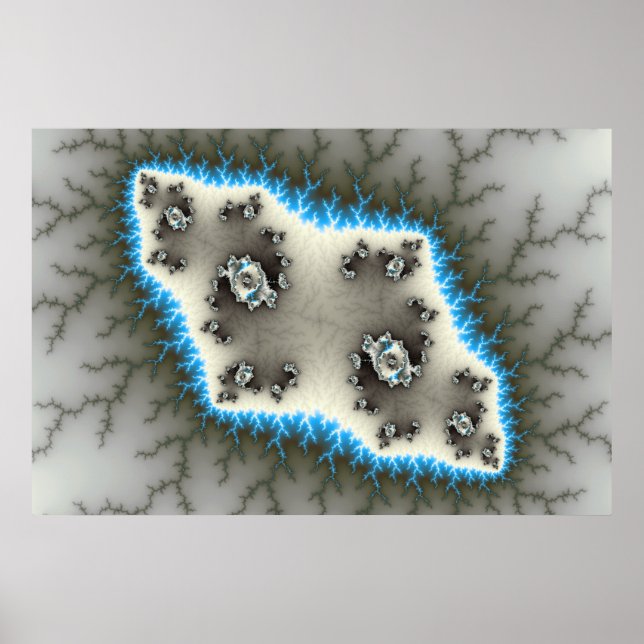 Blue Islands - Fractal Poster (Front)