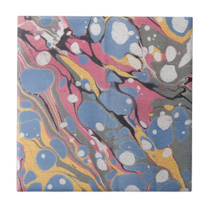 Blue Italian Marble Pattern Ceramic Tile