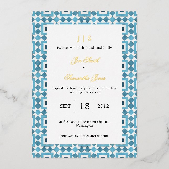 Blue Italian tile Mediterranean (Front)