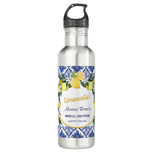 Blue Italian Tiles Limoncello Bridal Shower Gift 710 Ml Water Bottle