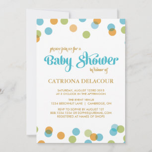 BLUE IT'S A BOY CONFETTI   BABY SHOWER INVITATION