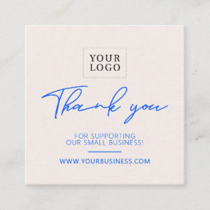 Blue & Ivory Simple Business Thank you Insert