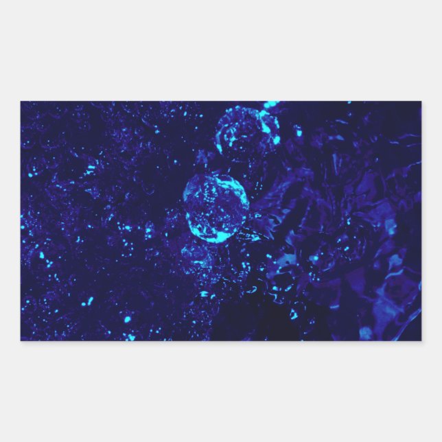 Blue Jacuzzi Bubbles Rectangle Sticker (Front)