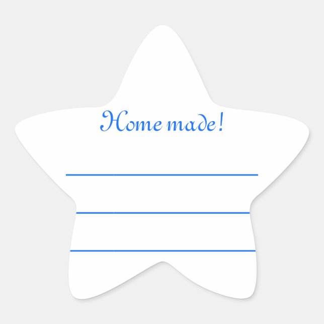 Blue jam label "Home Made" (Front)