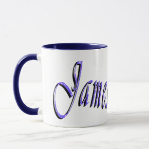 Blue James Name Logo, Mug