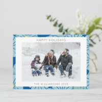 Blue Japanese Floral Pattern Custom Photo