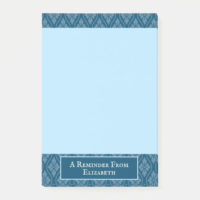 Blue Japanese Scroll Personalised Notes (Front)