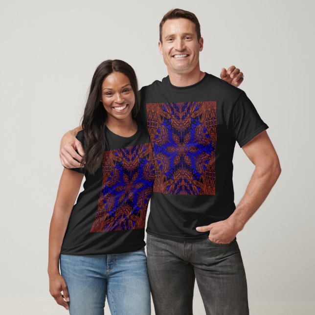 Blue Jasmine Bohemian Abstract Floral Graphic  T-Shirt (Unisex)