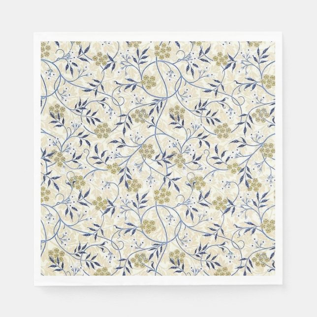 Blue Jasmine Paper Napkins (Front)