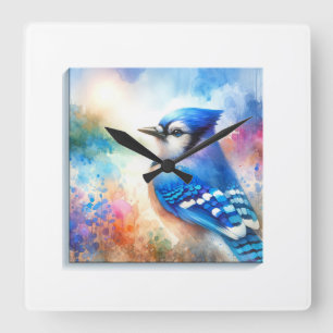 Blue Jay AREF1202 - Watercolor Square Wall Clock