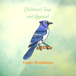 Blue jay bird cartoon illustration