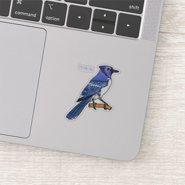 Blue jay bird cartoon illustration  (Detail)