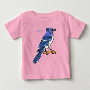 Blue jay bird cartoon illustration baby T-Shirt