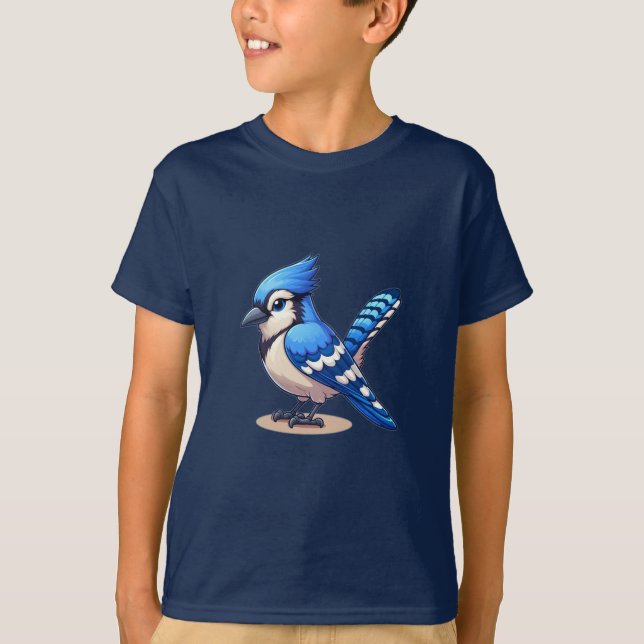 Blue Jay bird Kids Basic T-Shirt (Front)