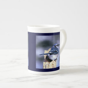 Blue Jay Bird Lovers Bone China Mug