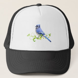 Blue Jay Bird Trucker Hat
