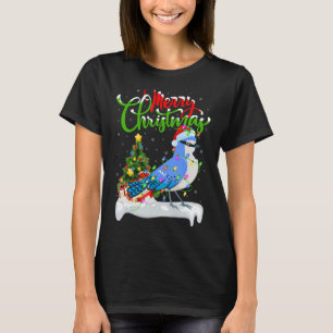 Blue Jay Bird Xmas Decoration Santa Blue Jay Chr T-Shirt