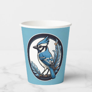 Blue Jay Blue Bird Blue Paper Cups