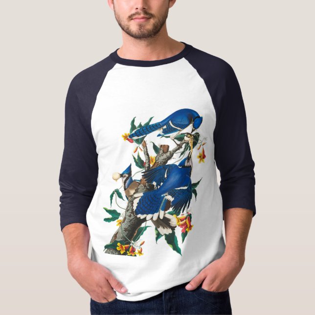 Blue Jay by John James Audubon T-Shirt (Front)