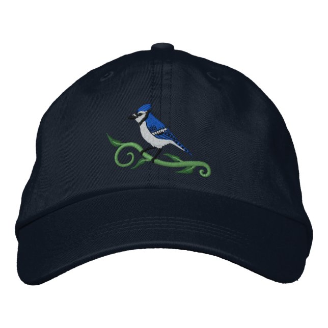 Blue Jay Embroidered Hat (Front)