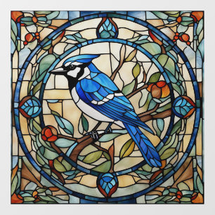 Blue Jay Faux Stained Glass Bluejay Bird
