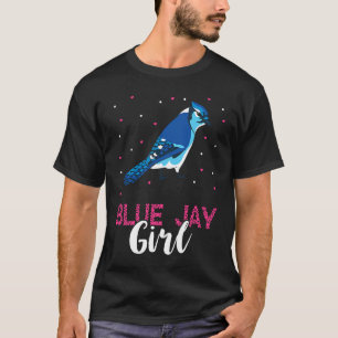 Blue Jay Girl Birder Stellers Jay Blue Jay Bird Or T-Shirt