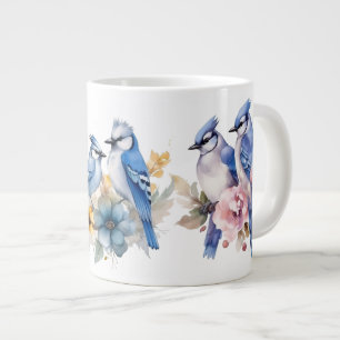 Blue Jay Greeting  Large Coffee Mug