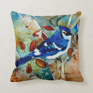 Blue Jay in the Tree Cushion