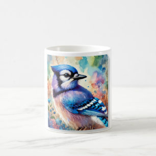 Blue Jay in Tranquil Waters 200624AREF106 - Waterc Coffee Mug