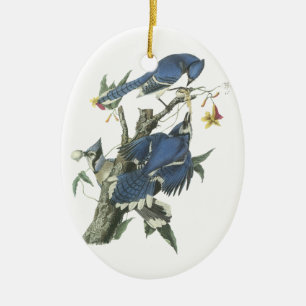 Blue Jay, John Audubon Ceramic Ornament