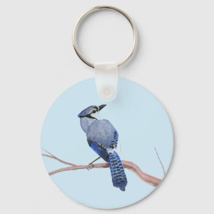 Blue Jay Key Ring