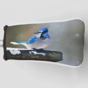 Blue Jay Painting - Original Bird Art Golf Head Cover
