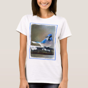 Blue Jay Painting - Original Bird Art T-Shirt