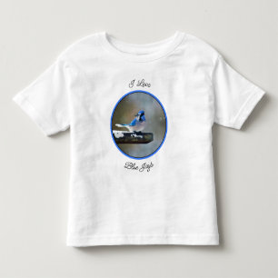 Blue Jay Painting - Original Bird Art Toddler T-Shirt