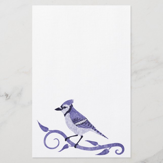 Blue Jay Plain Stationery (Front)