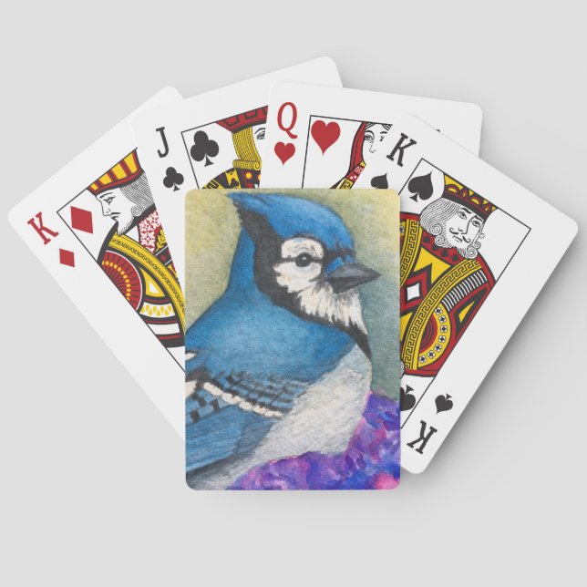 Blue Jay Playing Cards Bird Watcher Gift Bird Game (Back)