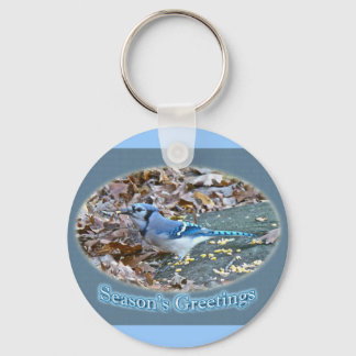 Blue Jay Season's Greetings Series Key Ring