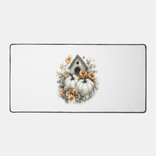 Blue Jay Shirt Country Pumpkin Desk Mat