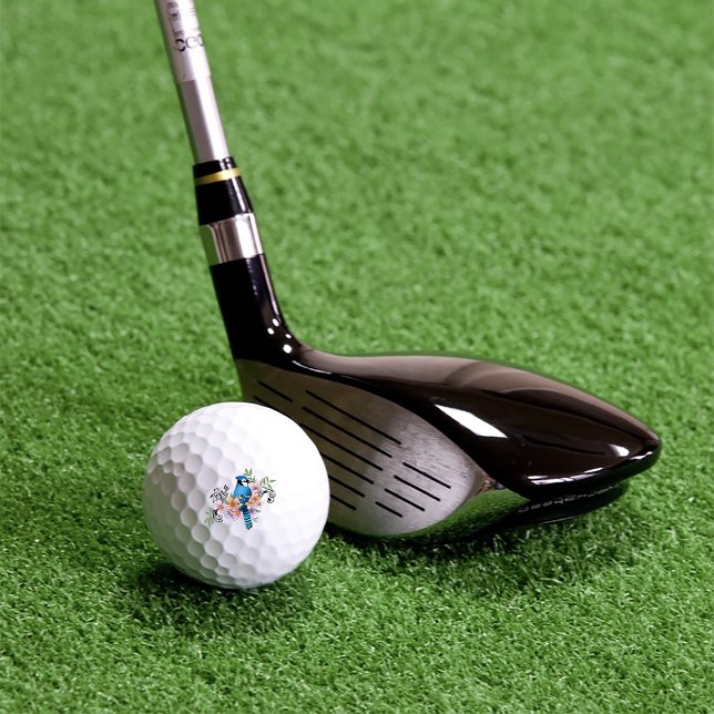 Blue Jay Spring Flowers Golf Balls (Creator Uploaded)