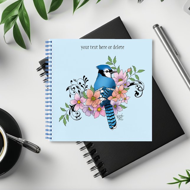 Blue Jay Spring Flowers Notebook (Creator Uploaded)