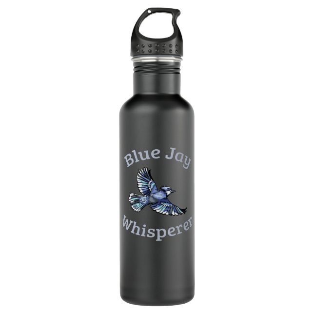 Blue Jay Whisperer 710 Ml Water Bottle (Front)
