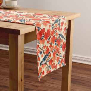 Blue Jays and Autumn Grape Vines Medium Table Runner